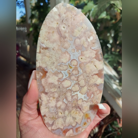 Big Pink Amethyst Blue Flower Agate Slab - Picture 3 of 14